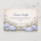 Elegant Dusty Blue Hydrangea Garden Diapper Raffle エンクロージャーカード (正面)