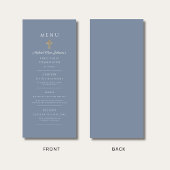 Elegant Dusty Blue Religious Cross First Communion メニュー