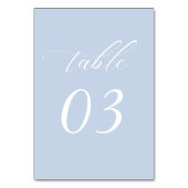 Elegant Dusty Blue Wedding テーブルナンバー (正面)