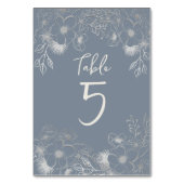 Elegant Dusty Blue Wedding テーブルナンバー (裏面)