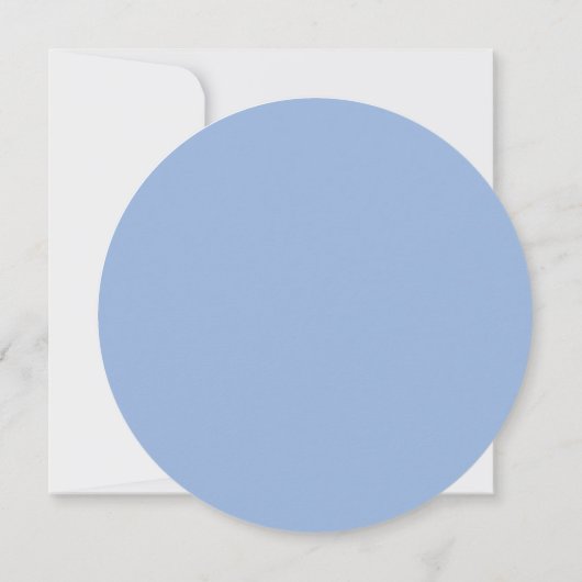 Elegant Dusty Blue Wedding Menu Circle Card (裏面)