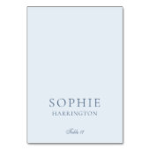 Elegant Dusty Blue Wedding Place Card テーブルナンバー (正面)