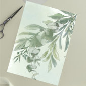 Elegant Dusty Green Script Classic Wedding  招待状