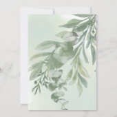 Elegant Dusty Green Script engagement Invitation 招待状 (裏面)