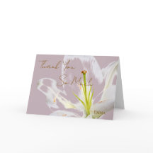 Elegant Dusty Pink and Gold Thank You Card