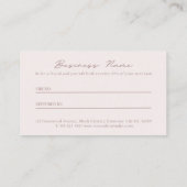 Elegant Dusty Pink Beauty Referral Card  紹介カード (裏面)