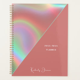 Elegant Dusty Pink Holographic プランナー手帳