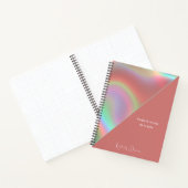 Elegant Dusty Pink Holographic Notebook ノートブック (内部)