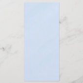 Elegant Dusty Powder Blue Floral Wedding Dinner メニュー (裏面)