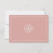 Elegant Dusty Rose Business Gift Certificate Logo (裏面)