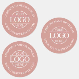 Elegant Dusty Rose Business Logo Promotional ラベル