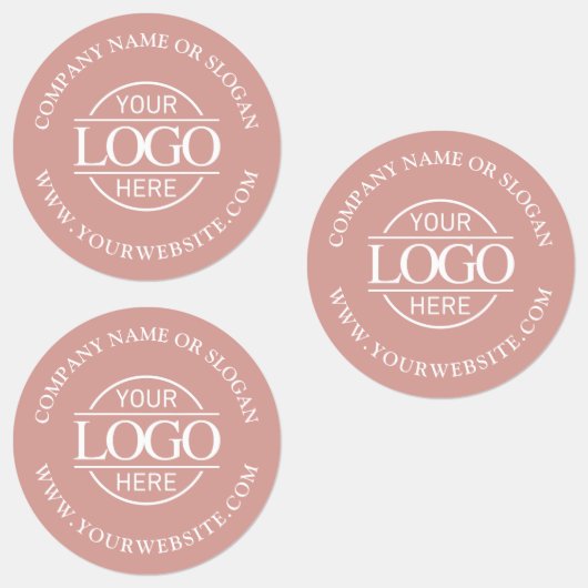 Elegant Dusty Rose Business Logo Promotional ラベル (グループ)