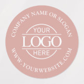 Elegant Dusty Rose Business Logo Promotional ラベル (デザイン1)