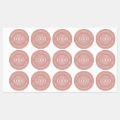 Elegant Dusty Rose Business Logo Promotional ラベル (シート)