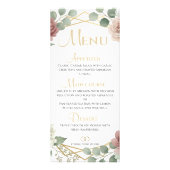 Elegant Dusty Rose Geometric Floral Watercolor  ラックカード (正面)