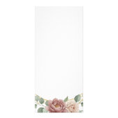 Elegant Dusty Rose Geometric Floral Watercolor  ラックカード (裏面)