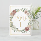 Elegant Dusty Rose Geometric Floral Watercolor 1 (スタンド正面)