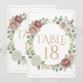 Elegant Dusty Rose Geometric Floral Watercolor 18 (正面/裏面)