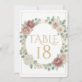 Elegant Dusty Rose Geometric Floral Watercolor 18 (正面)