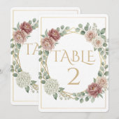 Elegant Dusty Rose Geometric Floral Watercolor 2 (正面/裏面)