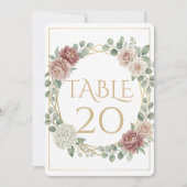 Elegant Dusty Rose Geometric Floral Watercolor 20 (正面)