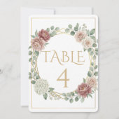 Elegant Dusty Rose Geometric Floral Watercolor 4 (正面)