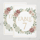 Elegant Dusty Rose Geometric Floral Watercolor 7 (正面/裏面)