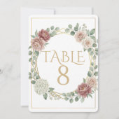 Elegant Dusty Rose Geometric Floral Watercolor 8 (正面)