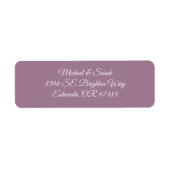 Elegant Dusty Rose Mauve Return Address ラベル (正面)