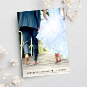 Elegant Dusty Rose Photo Wedding Reception 招待状