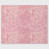 Elegant Dusty Rose Pink Rococo Revival Toile  ラッピングペーパー (フラット)