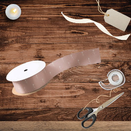 Elegant Dusty Rose Simple Flower サテンリボン