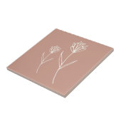 Elegant Dusty Rose Simple Flower タイル (側面)