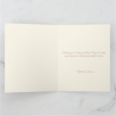 Elegant Dusty Rose Simple Flower Name Birthday カード (内部)