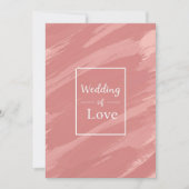 Elegant Dusty Rose Wedding of Love Invitation 招待状 (正面)