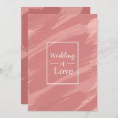 Elegant Dusty Rose Wedding of Love Invitation 招待状 (正面/裏面)