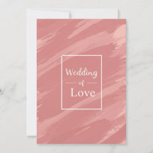 Elegant Dusty Rose Wedding of Love Invitation