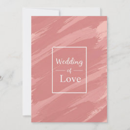 Elegant Dusty Rose Wedding of Love Invitation 招待状
