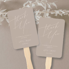 Elegant Dusty Rose Wedding Thank You Hand Fan ハンドファン
