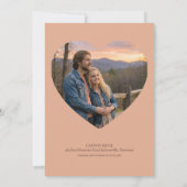 Elegant Dusty Terracotta Copper Wildflowers Photo セーブザデート (裏面)