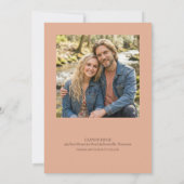 Elegant Dusty Terracotta Copper Wildflowers Photo セーブザデート (裏面)