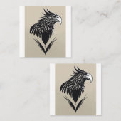 Elegant Eagle Logo Business Card | Modern Professi スクエア名刺 (正面/裏面)