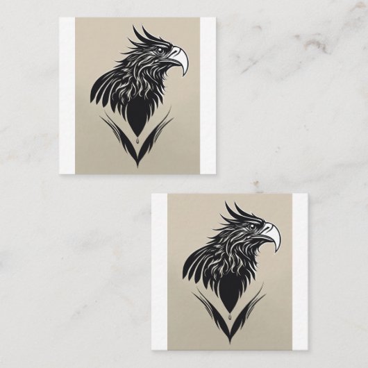 Elegant Eagle Logo Business Card | Modern Professi スクエア名刺 (正面/裏面)