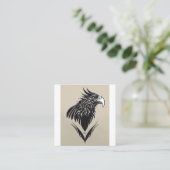 Elegant Eagle Logo Business Card | Modern Professi スクエア名刺 (スタンド正面)