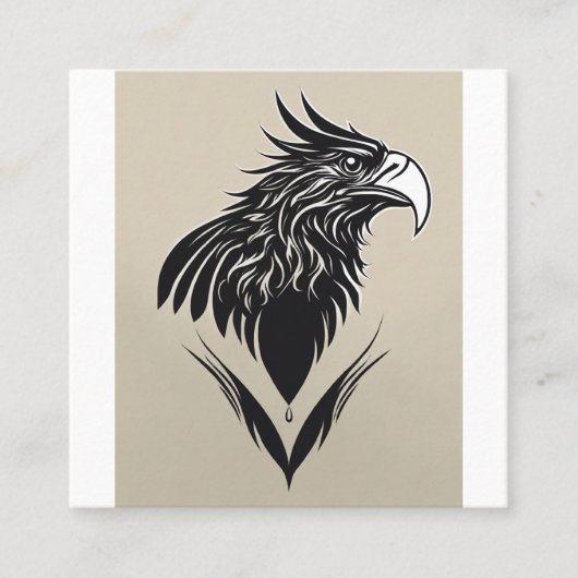 Elegant Eagle Logo Business Card | Modern Professi スクエア名刺 (正面)