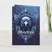 Elegant Eagle Logo Greeting Card | Stylish Minimal カード (裏面)