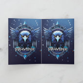 Elegant Eagle Logo Greeting Card | Stylish Minimal カード (内部)