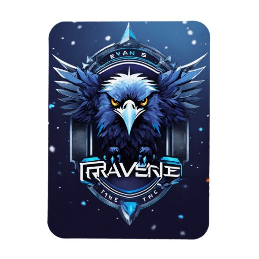 Elegant Eagle Logo Save the Date Card | Modern Min マグネット (縦)