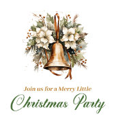 Elegant Earthy Colors Christmas Bell Invitation 招待状