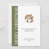 Elegant Earthy Colors Holiday Greetings Design シーズンカード (正面)